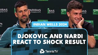 Luca Nardi \& Novak Djokovic Press Conferences Reacting To Crazy Upset | Indian Wells 2024