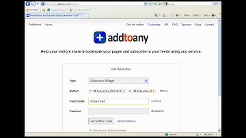 Add To Any Bookmark and Subscription Widget
