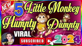 💥5 LITTLE MONKEY HUMPTY DUMPTY~VIRAL TIKTOK DISCO REMIX 2024💥~NO COPYRIGHT~