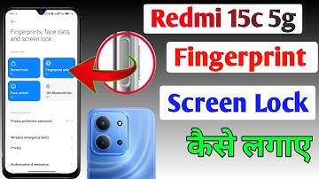 Redmi 15c 5g fingerprint screen lock | fingerprint lock setting in Redmi 15c | fingerprint sensor