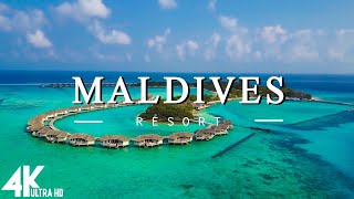 FLYING OVER MALDIVES (4K UHD)  Relaxing Music Along With Beautiful Nature Videos(4K Video Ultra HD)