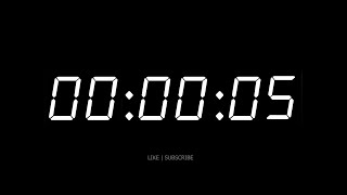 5 SECONDS - TIMER WITH CLOCK SOUND AND FIRE ALARM - COUNTDOWN
