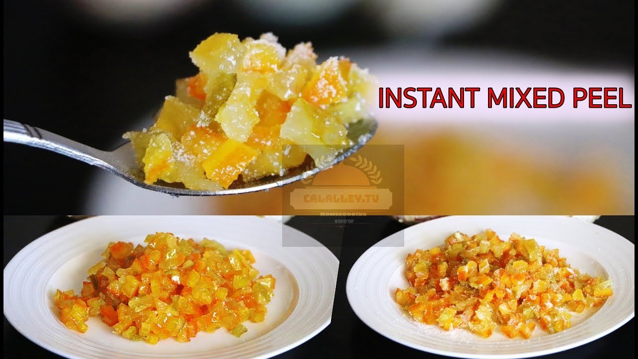 How to make mixed peel, Candied Citrus Peel