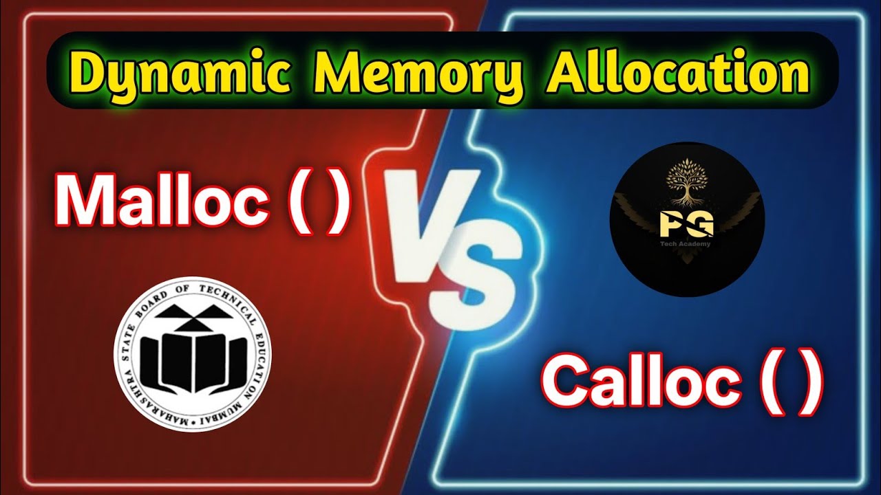 Malloc vs Calloc in C Programming PIC | Dynamic Memory Allocation ...