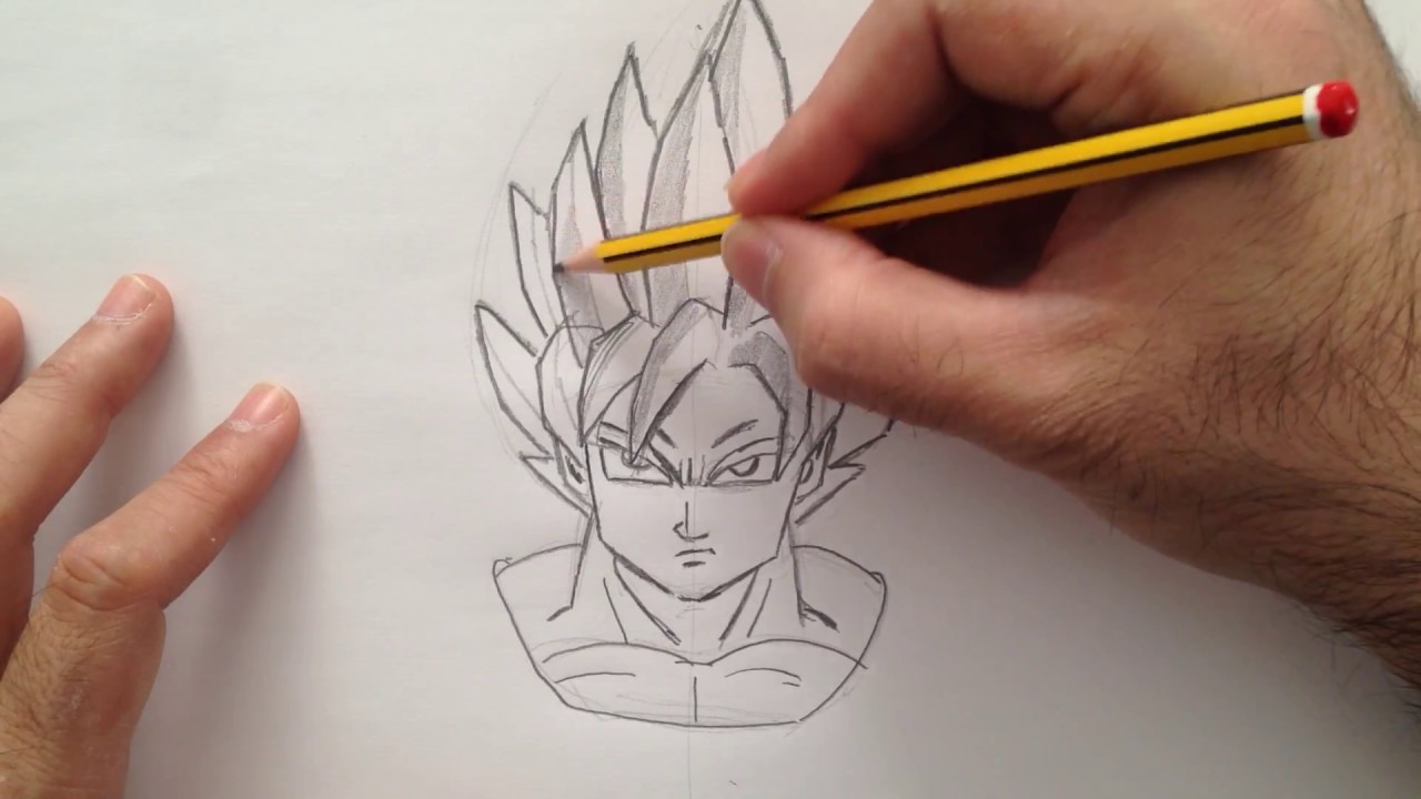 Como dibujar a Goku - Super Saiyan - YouTube