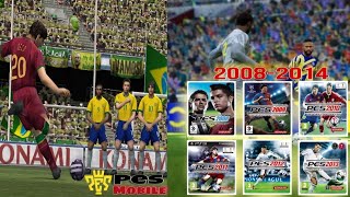 Evolution of pes mobile (2008-2014) | pro evolution soccer(part 1)