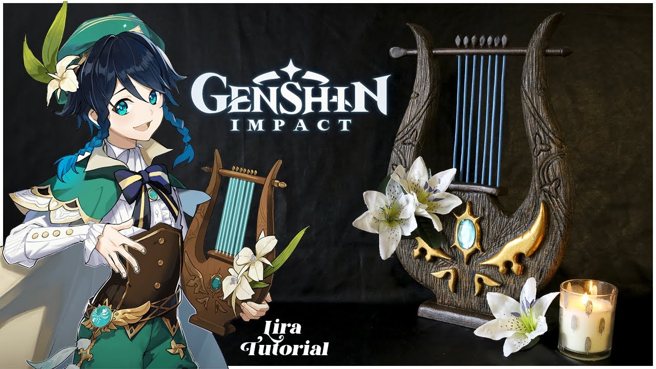 Tutorial: Cómo hacer la Lira de Venti  🎼 | Cosplay DIY | Manualidad en Goma Eva - Foam.