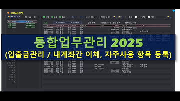 [Excel VBA] 통합 업무관리 2025 / 입출금 자주사용 내계좌간이체