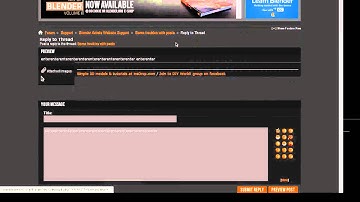 BlendrArtists forum JavaScript problems