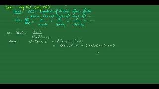 MAC1140 Partial Fraction Decomposition
