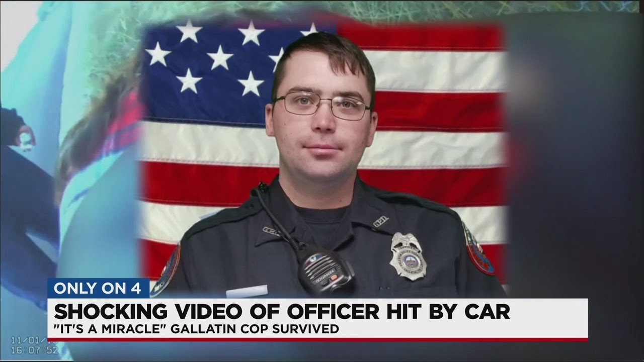 Only On 4 Shocking Video Of Gallatin Police Officer Hit By Car YouTube