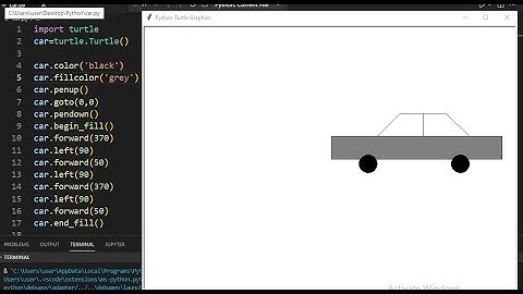 Draw Car | Full Python Code || Python Turtle