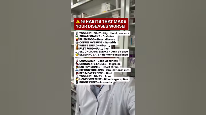 ⚠️ 16 HABITS THAT MAKE YOUR DISEASES WORSE! #health #nutrition #diabetes