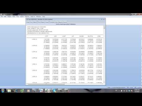 Video Mô hình Var trên EViews - youtube