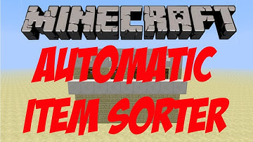(Minecraft 13w02a) AUTOMATIC ITEM SORTER - BEST DESIGN!!!!! -  Minecraft Hopper Sorting Tutorial