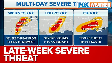 Severe Storms Including Tornadoes Possible Across Plains, MS Valley During Multi-Day Threat