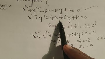 Example problem on the circles find the value of k the circles are orthogonal