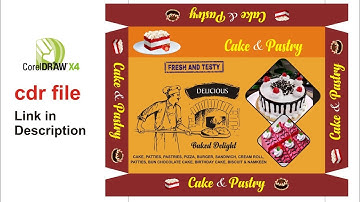 CorelDraw Tutorial | Sweets and Bakers Box | Die Box | by Moin