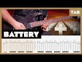 Metallica  battery  guitar tab  lesson  cover  tutorial  blue lava