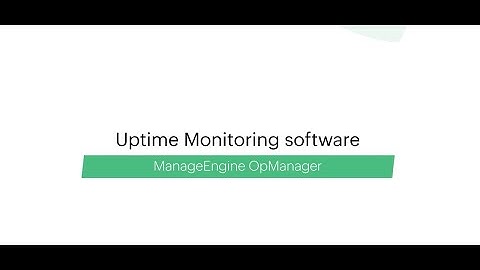 Uptime monitoring | Monitor network uptime proactively with ManageEngine OpManager