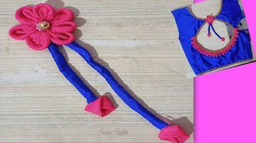 Easy Latken Making Tutorial | How To Make Fabric Flower Latkan | #flowerlatkans #stylishlatkan