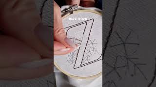 Back stitch Letter embroidery #embroidery #handembroidery #handmade #stitch #alphabet #art #craft