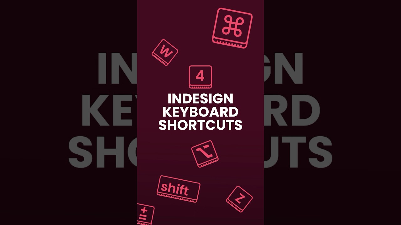 4 Quick InDesign Keyboard Shortcuts (+Bonus Tip!) #shorts