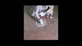 5*3 Simple dot rangoli @SumakadakolAiw #simple rangoli #daily kolam #rangoli #muggulu #rcb