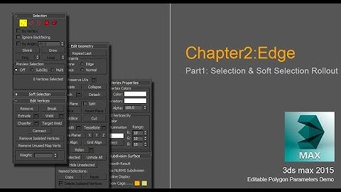 3DS MAX 2015 Editable Polygon Parameters Demo_Chapter2_Part1