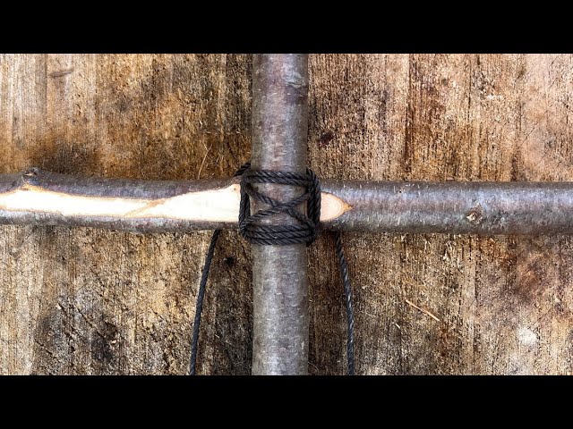 How to Bind poles together with a Japanese square lash « Camping ::  WonderHowTo