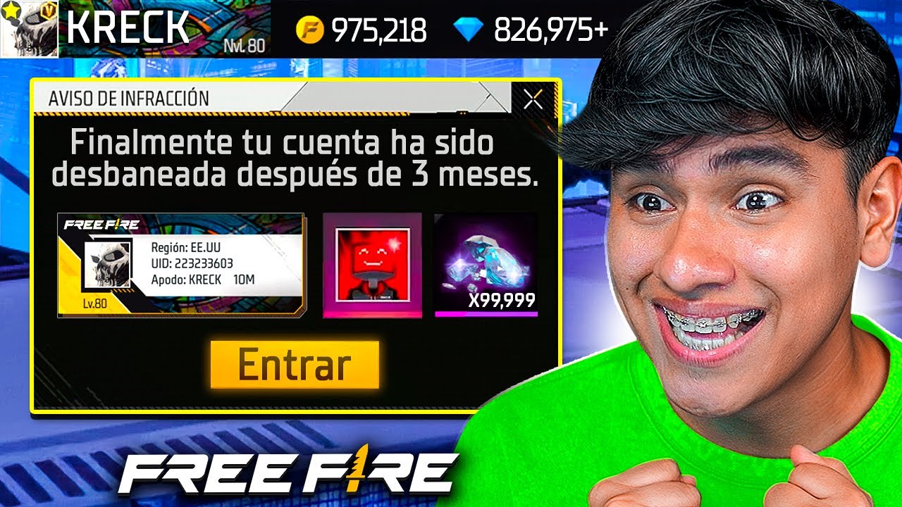 ENTRÉ A MI CUENTA BANEADA DESPUÉS DE 3 MESES Y ME SORPRENDO POR ESTO!! FreeFire