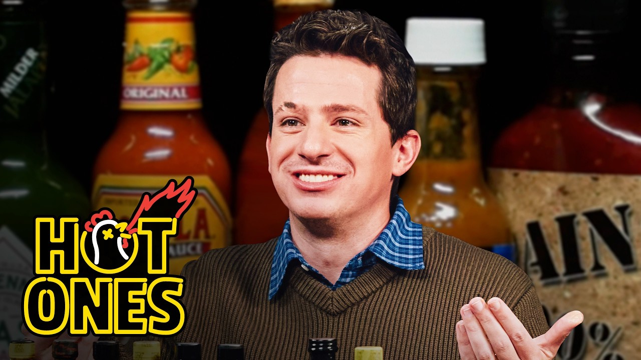 Charlie Puth Beats Himself Up While Eating Spicy Wings | Hot Ones