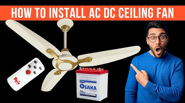 Hoe een AC/DC-plafondventilator te installeren 2022 || Hoe een zonneventilator te repareren