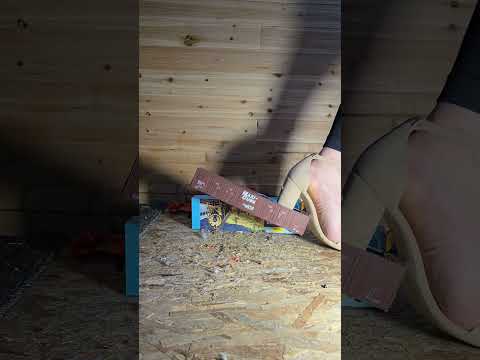 Model train crushed in heels #crushexperiment #asmrcrush #modeltrain #highheels #walking