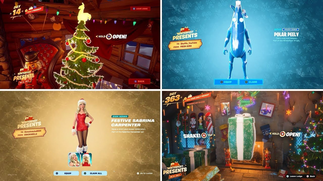 🎁 Fortnite Winterfest Presents EVOLUTION! (2019 → 2025) | All Christmas Gifts Opened