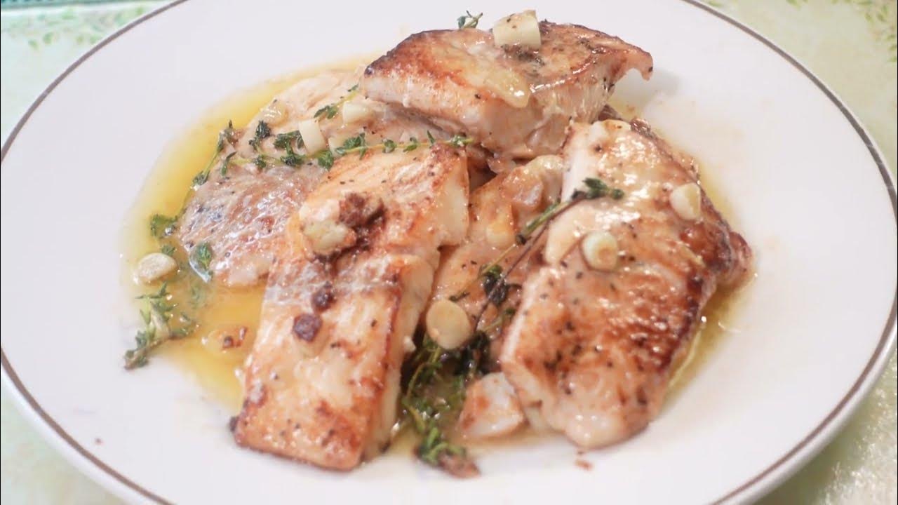 How To Make Pan Butter Garlic Skinless Haddock Fillets Fish YouTube
