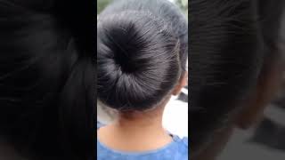 BUN USING COCONUT🥥SHELL#hairstyle #shorts