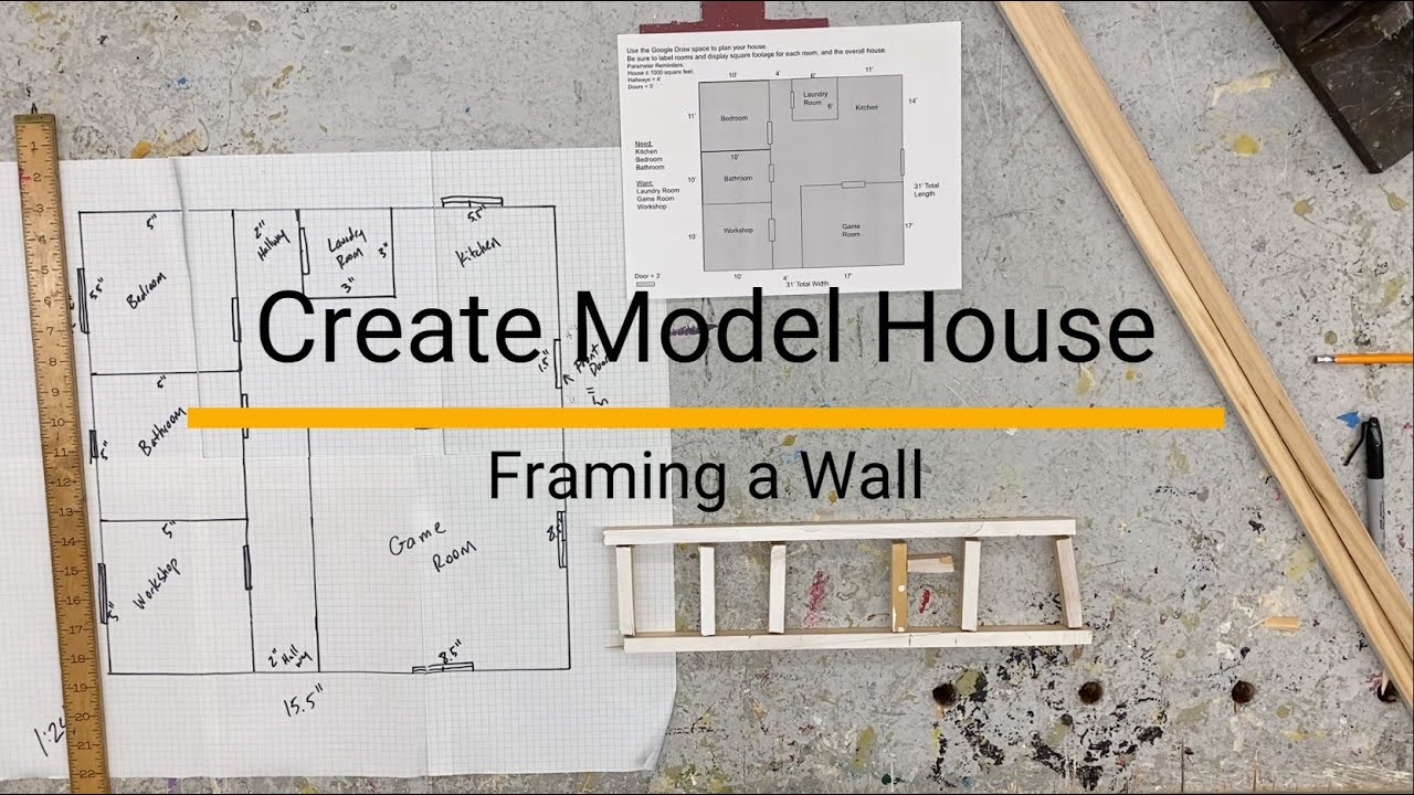 Create - Model House - Framing a Wall - YouTube