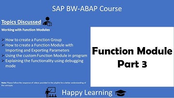 12 Working with Function Module in ABAP Part 3