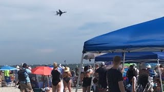 Atlantic City Airshow - 9G Max afterburning turn! Air Force Thunderbirds!