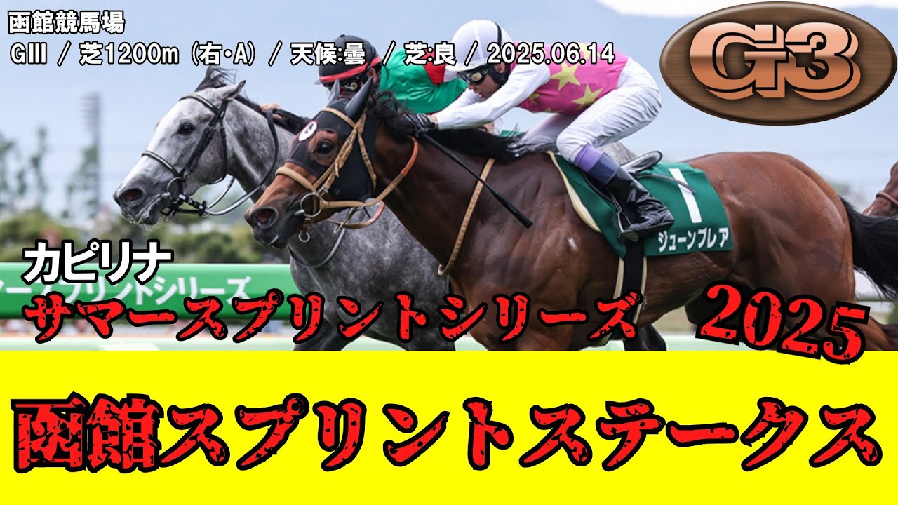 競馬】 函館スプリントステークス 2025 / カピリナ - YouTube