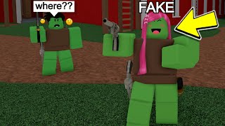 I TROLLED as a FAKE ZOMBIE in Roblox Murder Mystery 2!