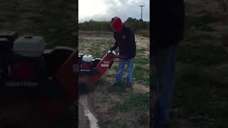 Trencher getting ready for Drain Tile