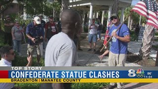 Confederate statue clash in Bradenton