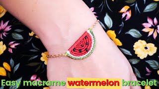 Summery Macrame Watermelon Bracelet: DIY Step-by-Step
