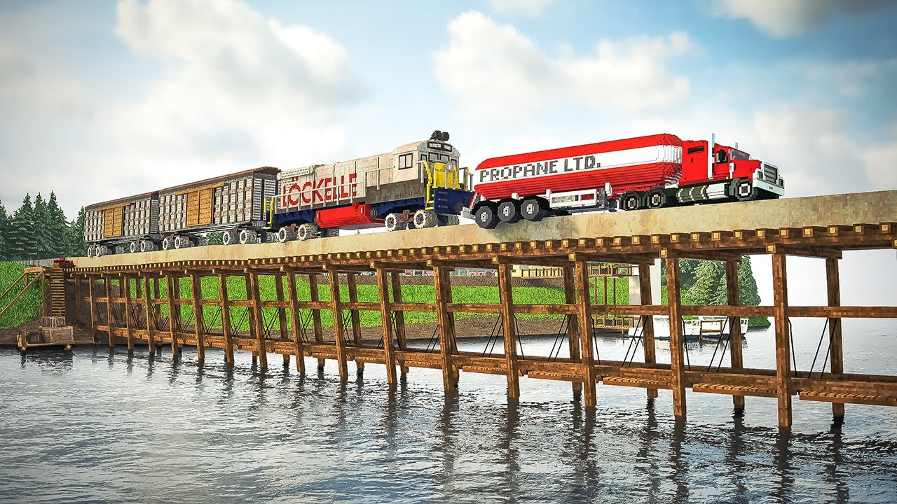 Train against Vehicles on Dynamic Bridge | Teardown - YouTube