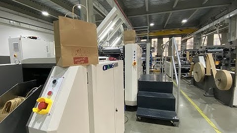 New Updated!! Single Color Printing Online A330 Square Bottom Paper Bag Machine With Twisted Handle