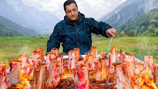 : Cooking on Fire   Roasted Bones in Azerbaijans Mountains