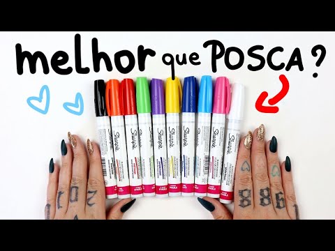 TESTANDO CANETAS SHARPIE NOVAS! - DA PRA PINTAR EM QUALQUER SUPERFÍCIE MESMO?