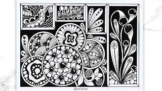 Flower Zentangle Pattern For Beginners |Zentangle patterns |Doodle Pattern | Zendoodle